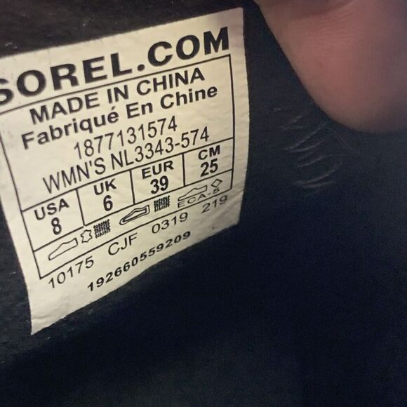 Sorel Joan Of Artic Wedge Chelsea Boot Purple Sage Suede Pull On Ankle Womens 8 - Picture 7 of 12